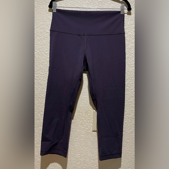 Lululemon Wunder Under High Rise Crop Leggings Purple Size 10 - Picture 4 of 9